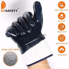 Cotton with Blue Nitrile Fully Coated Gloves Ce 4112X